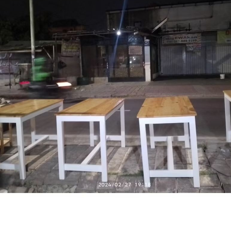 meja makan bahan kayu jati Belanda 120x60x75
