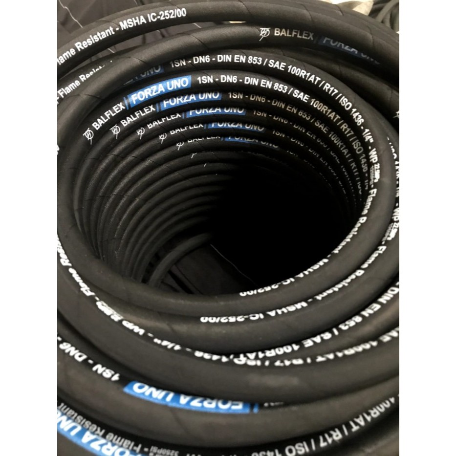 Balflex Selang Hidrolik / Hose Hidrolik / Hydraulic 1/4" 1/4 Inch 1 SN / R1 Working Pressure 225 Bar