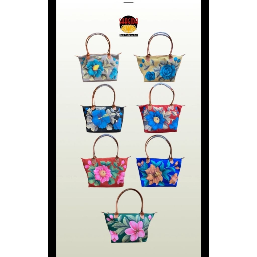 Tas Lukis Putri Flora Tote Bag SHAGIDA • Souvenir & Oleh - oleh Khas Bali