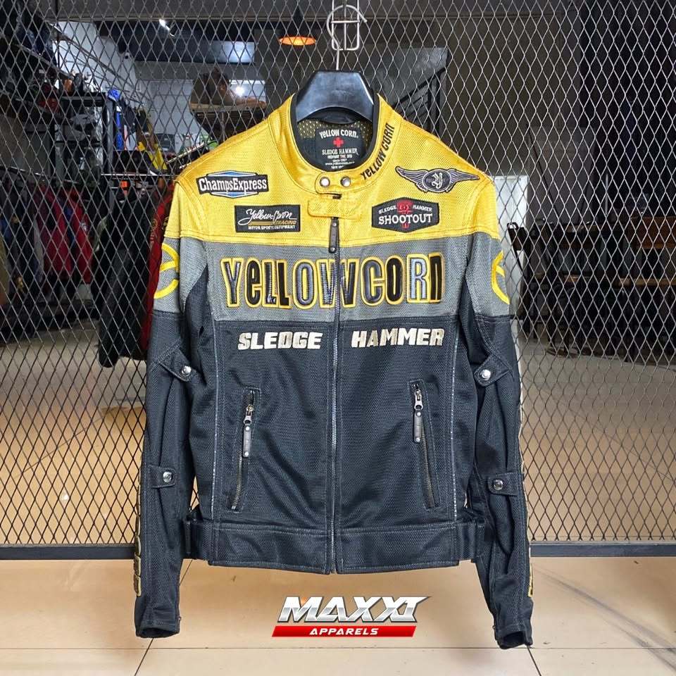 Jaket motor Yellow Corn | BB 0104 | BB (56kg-60kg) | Yellow Corn Original | Jaket Riding Pria