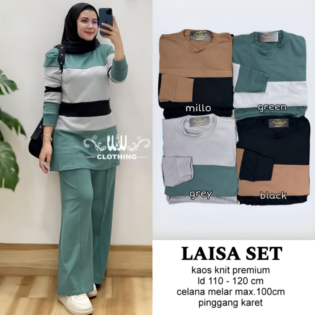ona set tunik valent w&w long tunik kaos tunik jumbo ld 120 ld 130 xl xxl celana kaos panjang rajut 