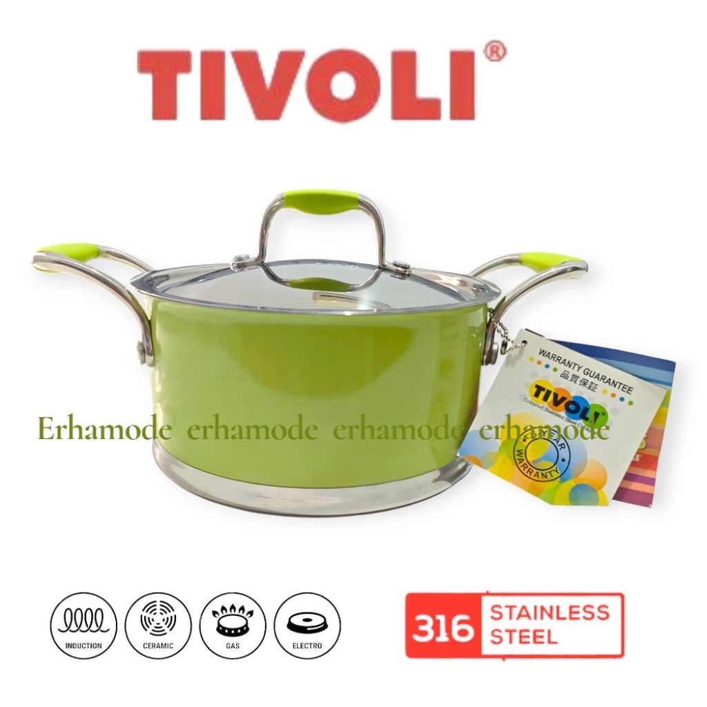 Soup Pot Panci Stainless Steel 20cm Tivoli Colours Premium Stainles