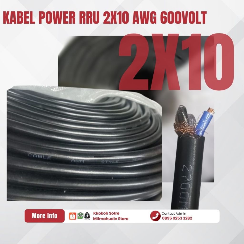 Kabel Power RRU 2x10 AWG 600Volt