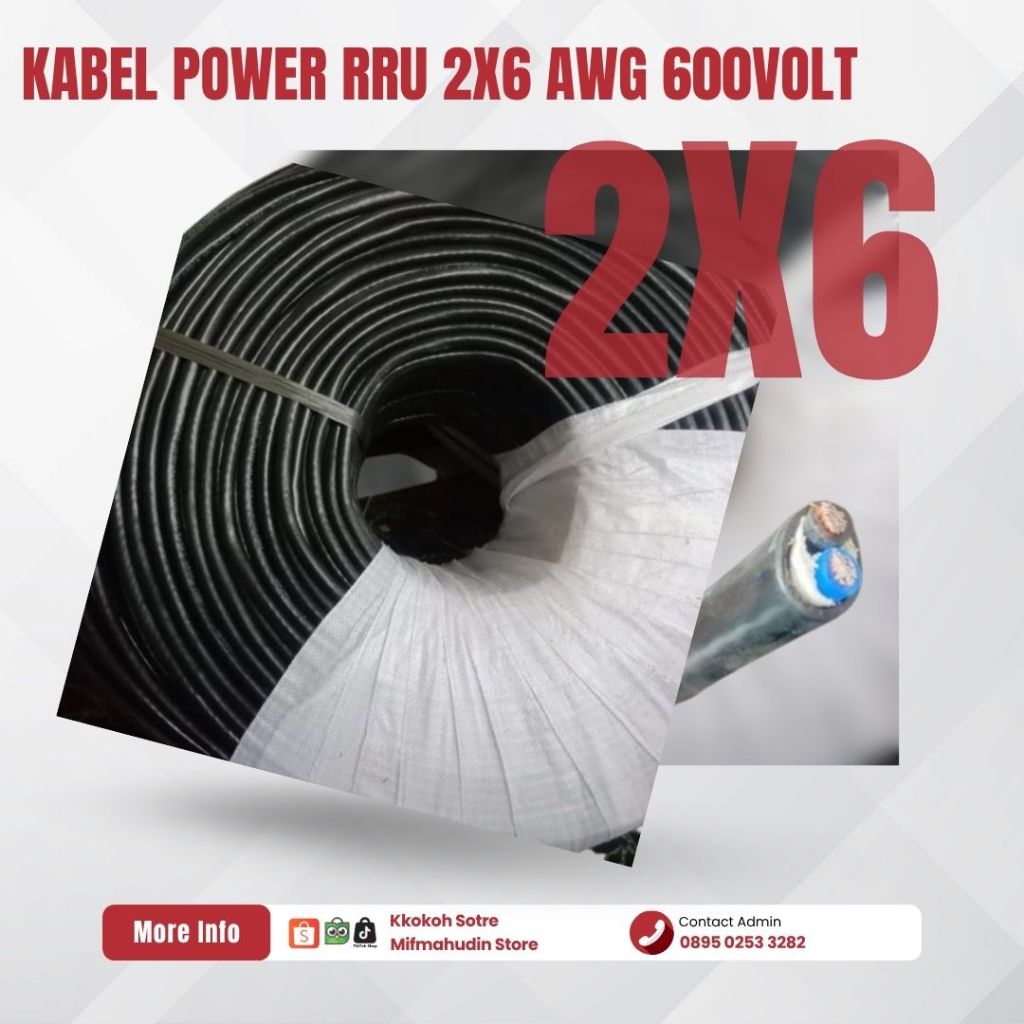 Kabel Power RRU 2x6 AWG 600Volt