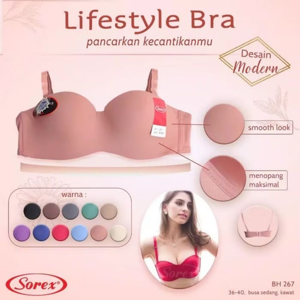 Sorex Bra Seamless Kawat 267 Cup B Kait 2 Bh Push Up