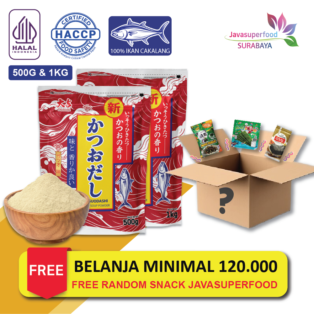 [HALAL] DAIKICHI KATSUODASHI BONITO SOUP POWDER / BUBUK IKAN BONITO KERING / BUBUK KATSUOBUSHI / IKA