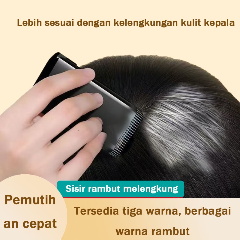 Stik pewarna rambut, alat ajaib penutup uban, sisir pewarna rambut instan, agen penghitam rambut sem