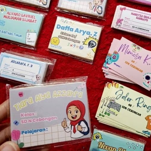 

Stiker Nama Buku Chromo 36, 40, 50 pcs