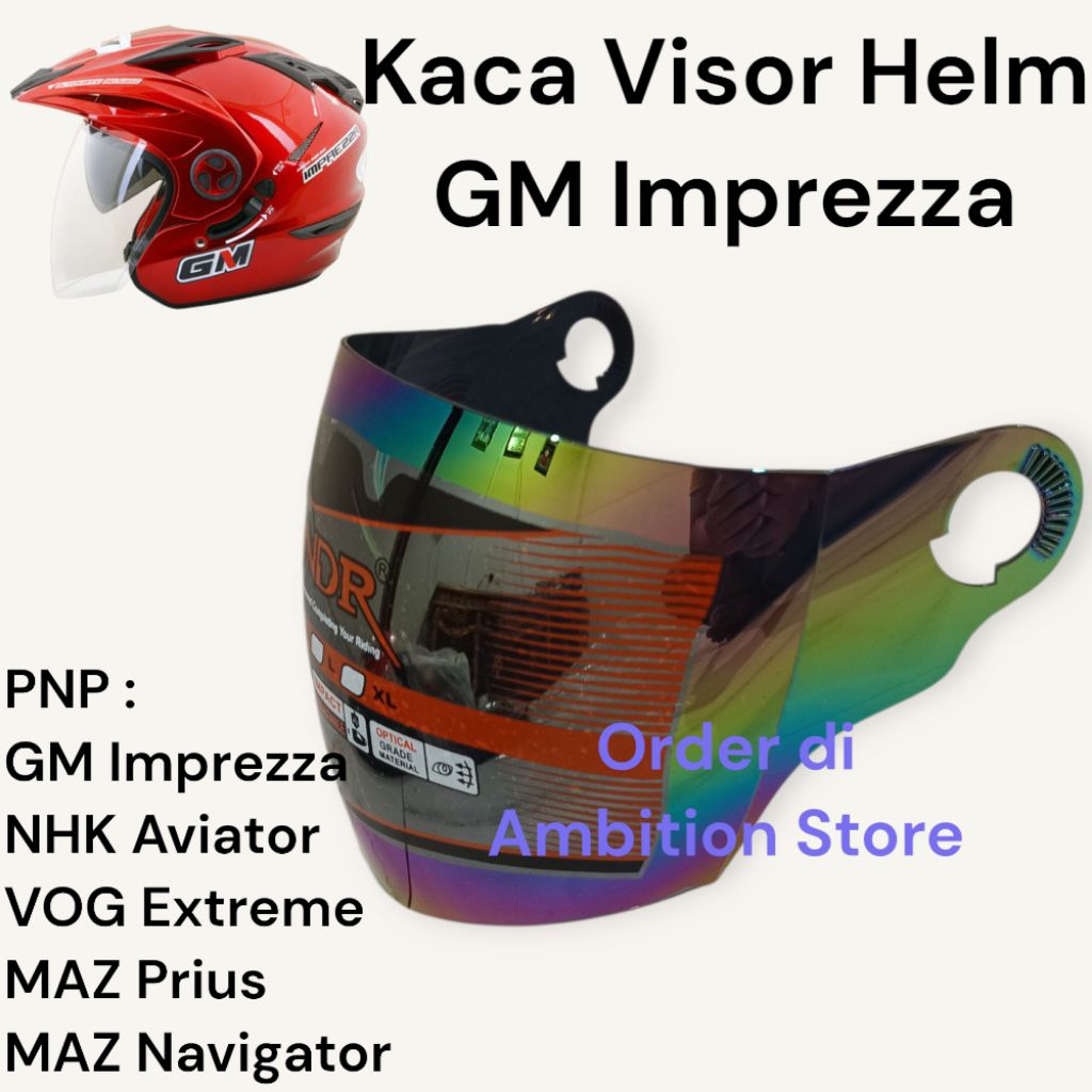 Kaca Visor Helm GM Imprezza Kaca GM Impereza Double Visor