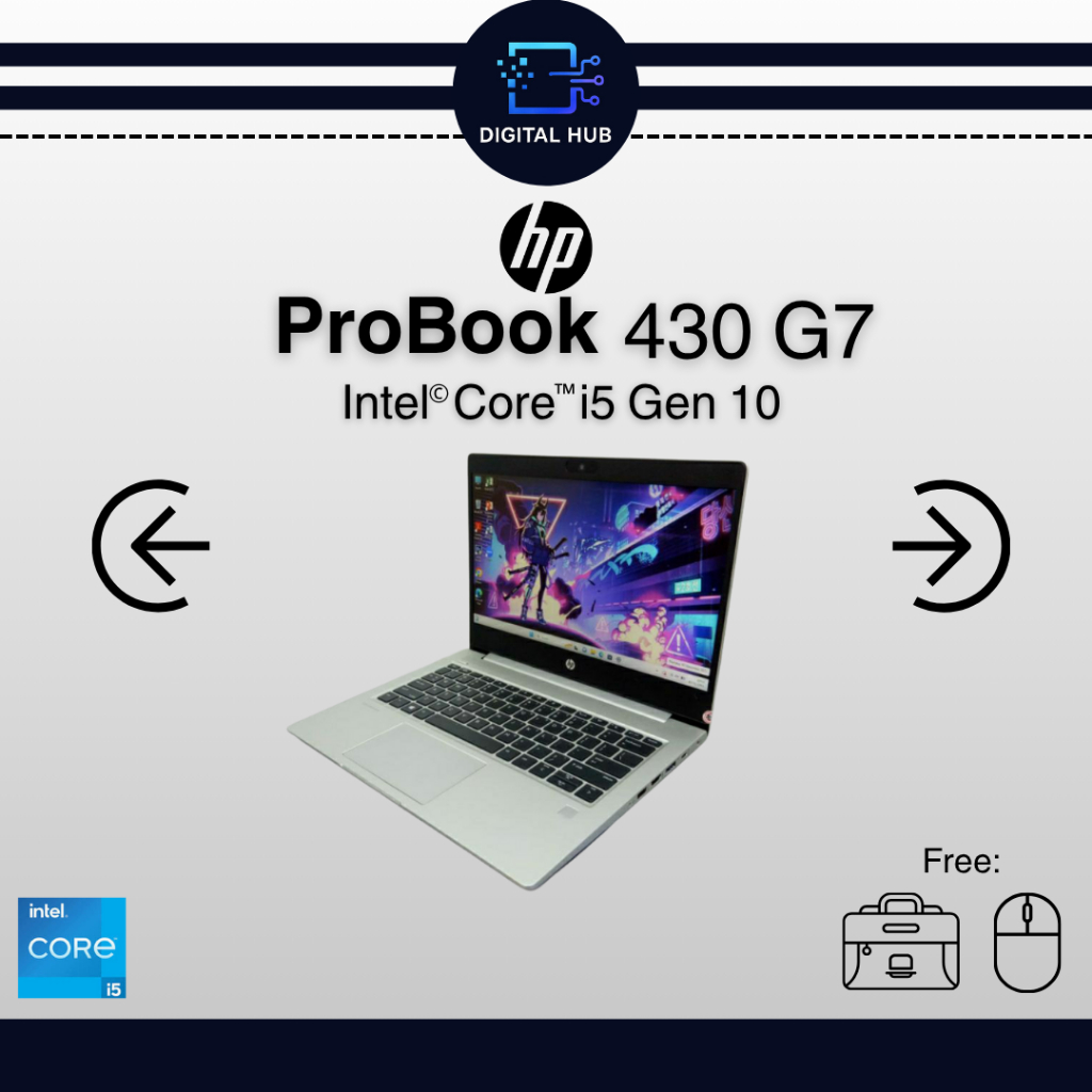 HP ProBook 430 G7 Intel Core i5 Gen 10 Murah Berkualitas Siap Pakaii