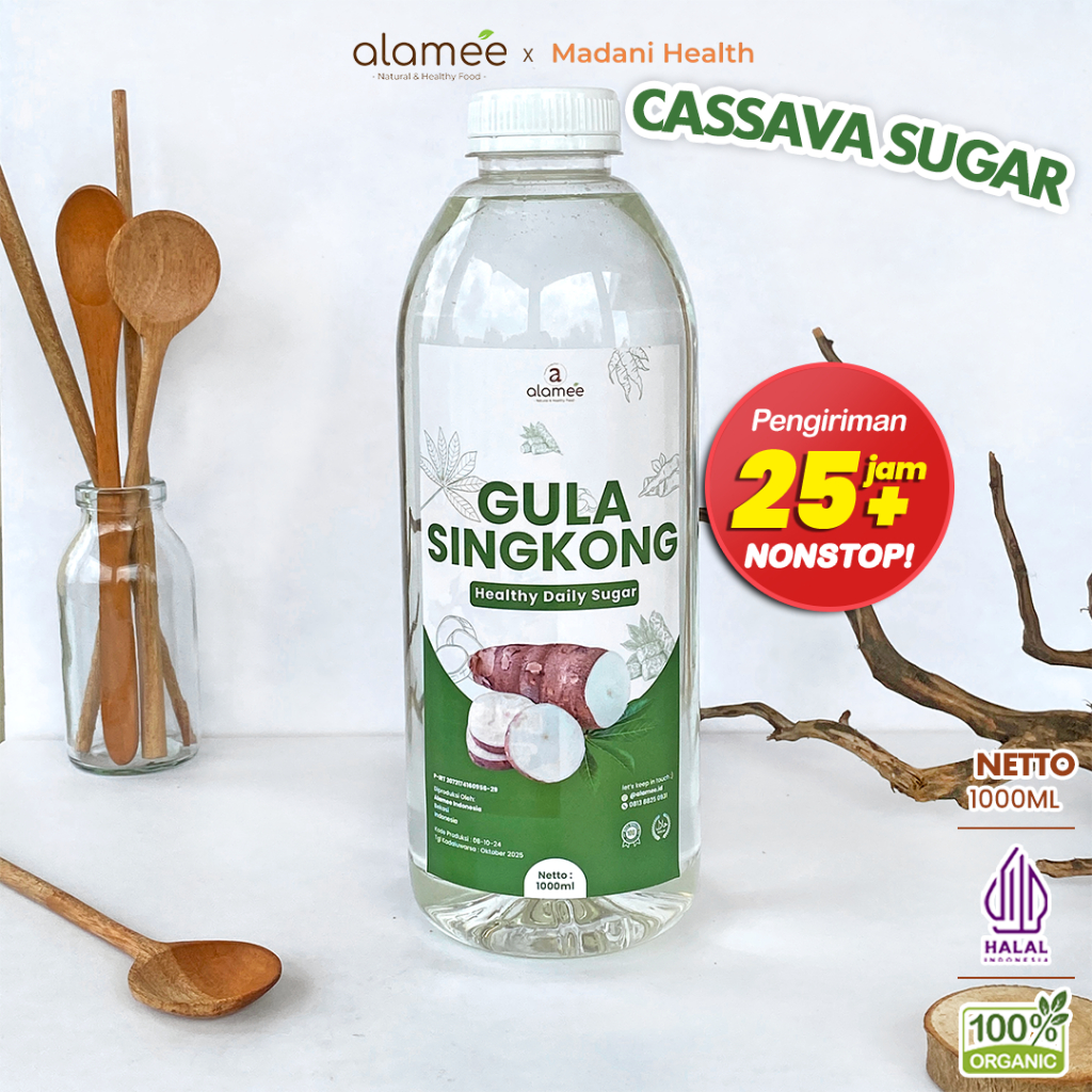 

ALAMEE Gula Singkong Ketela Organik Cair Asli Rendah Kalori Pemanis Sweetener Fructose Gluten Free