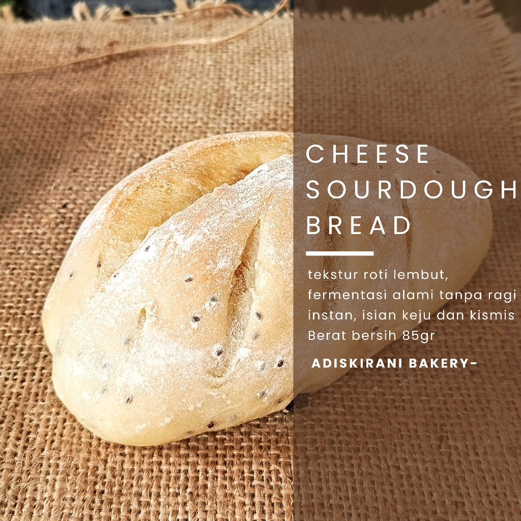 

ROTI CHEESE SOURDOUGH TEKSTUR ROTI LEMBUT ALAMI
