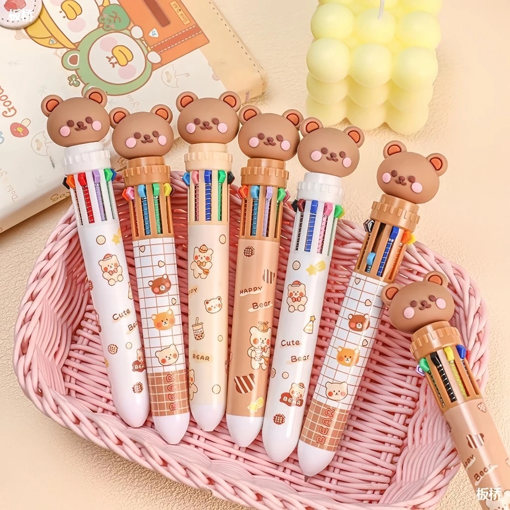 

Pulpen Bear Kartun 10 Warna Kawaii 0.5mm - Pulpen Gel Warna-Warni untuk Sekolah & Kantor