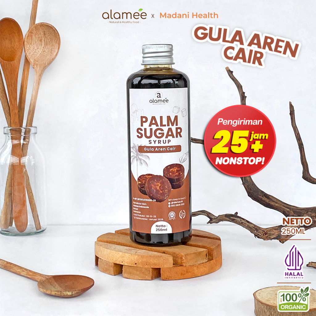 

ALAMEE Gula Aren Cair Syrup Palm Sugar Cair Organic Organik Pure Murni Barista Brown Sirup Natural