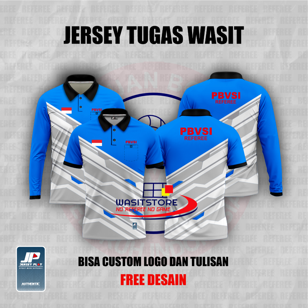 JERSEY WASIT VOLI / VOLLY FULL PRINTING PBVSI, BAJU SERAGAM WASIT VOLLEY (PBVSI - PBVSI REFEREE)