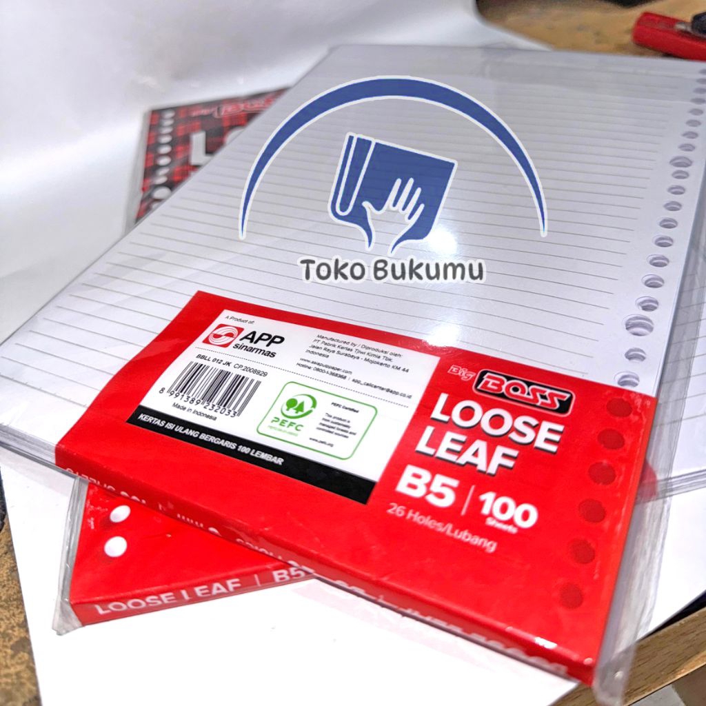 

Isi Loose Leaf B5 Isi 100 Lembar Big Boss // Isi Binder Campus Polos Garis Isi 100