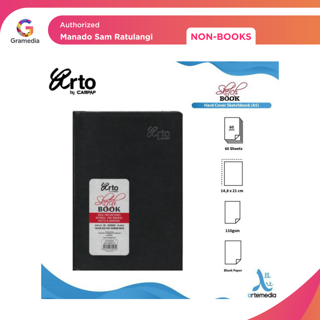 

Gramedia Manado-Arto A5 Hard Cover Sketchbook