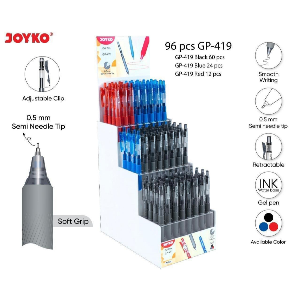

Joyko Gel Pen GP-419-96 0.5 mm Display Box