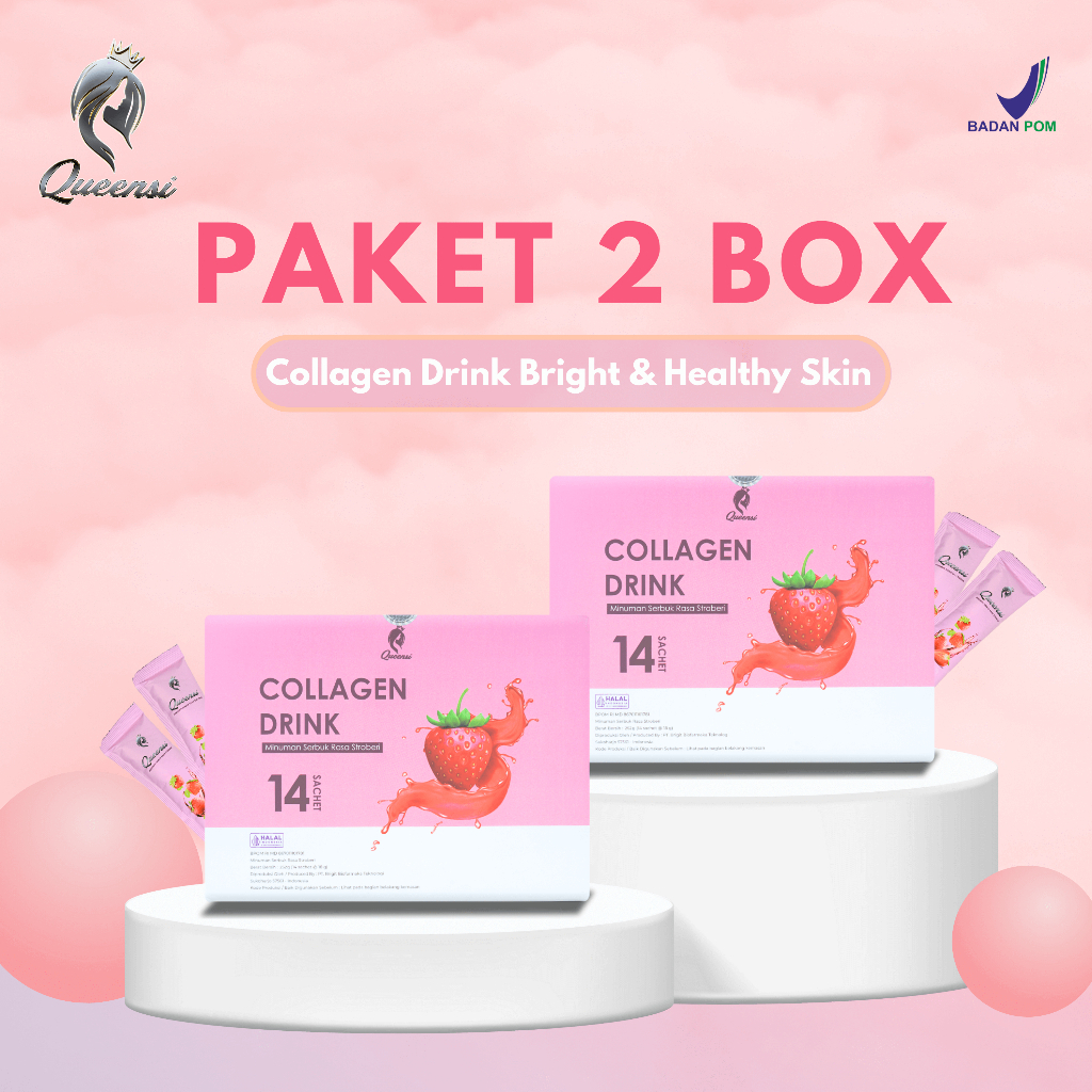 PAKET 2 BOX QUEENSI COLLAGEN / QUEENSI COLLAGEN DRINK