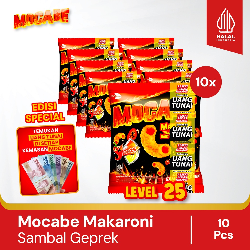 

Mocabe - Sambal Geprek - Small Pack - 1 renceng (10 pcs ) - 24gr