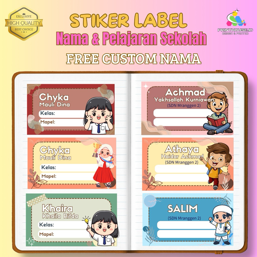 

Stiker Nama Label Buku Stiker Nama Buku/ Stiker Custom Nama Buku Pelajaran Anak Sekolah