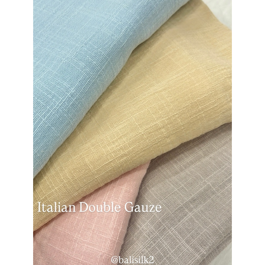Kain Katun Gauze Muslin Kain Cotton Italian Muslin Double Gauze Soft Quality