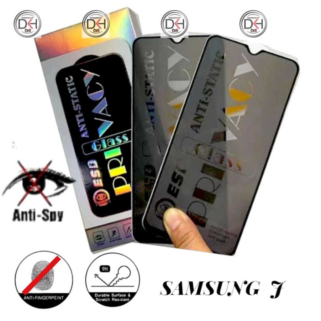 Tempered glass FULL PRIVACY kaca ESD TG anti spy anti static SAMSUNG J2 J4 J6 J3 J8 CORE GRAND PRIME