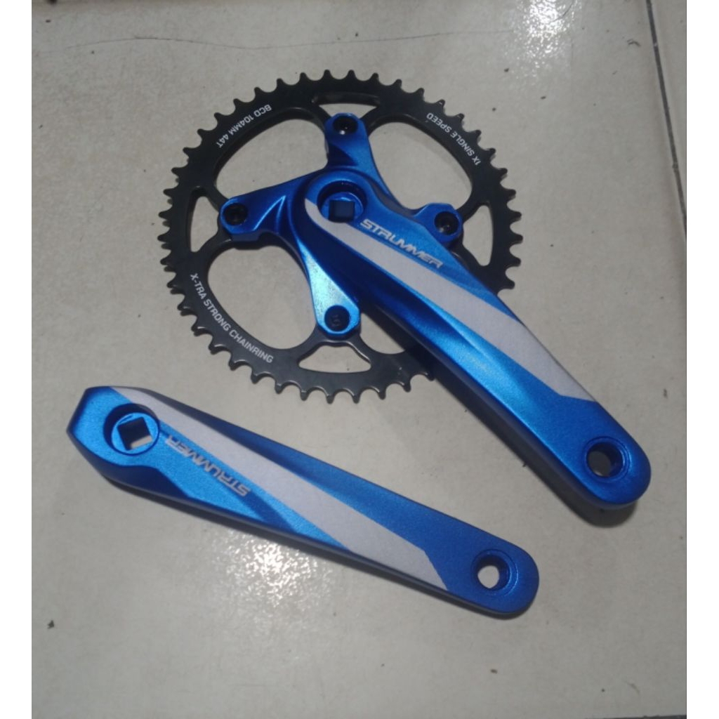 Crankset Arm Sepeda 170mm BCD 104m  (4 baut) Engkol Sepeda Crank Set BB Kotak