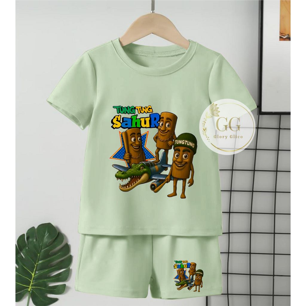 GG Setelan Anak Cowok Cewek Gambar Reggae Tung