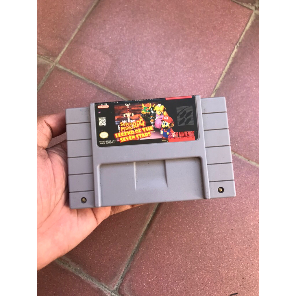 kaset nintendo snes super mario rpg legend of the seven stars originale
