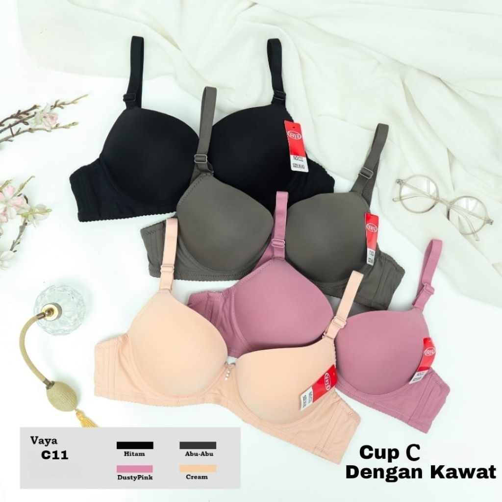 BH/Bra Vaya C11 Dengan Kawat Busa Tebal Kait 2 Vaya Push Up Bra