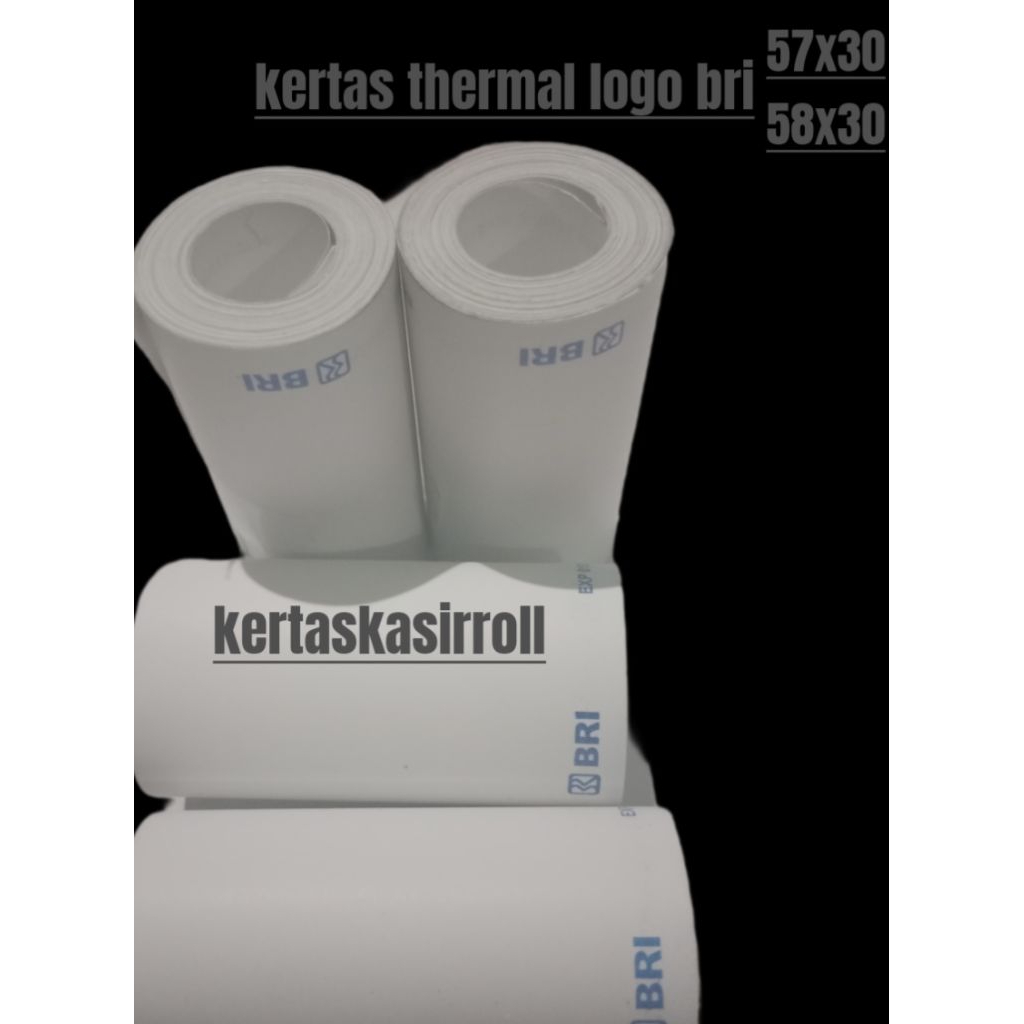 

KERTAS kasir thermal LOGO BANK BRI ukuran 58x30mm