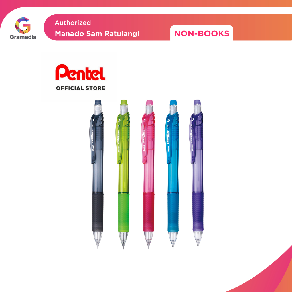 

Gramedia Manado-Pentel Pensil Mekanik PL105 0.5mm Mechanical Pencil Purple