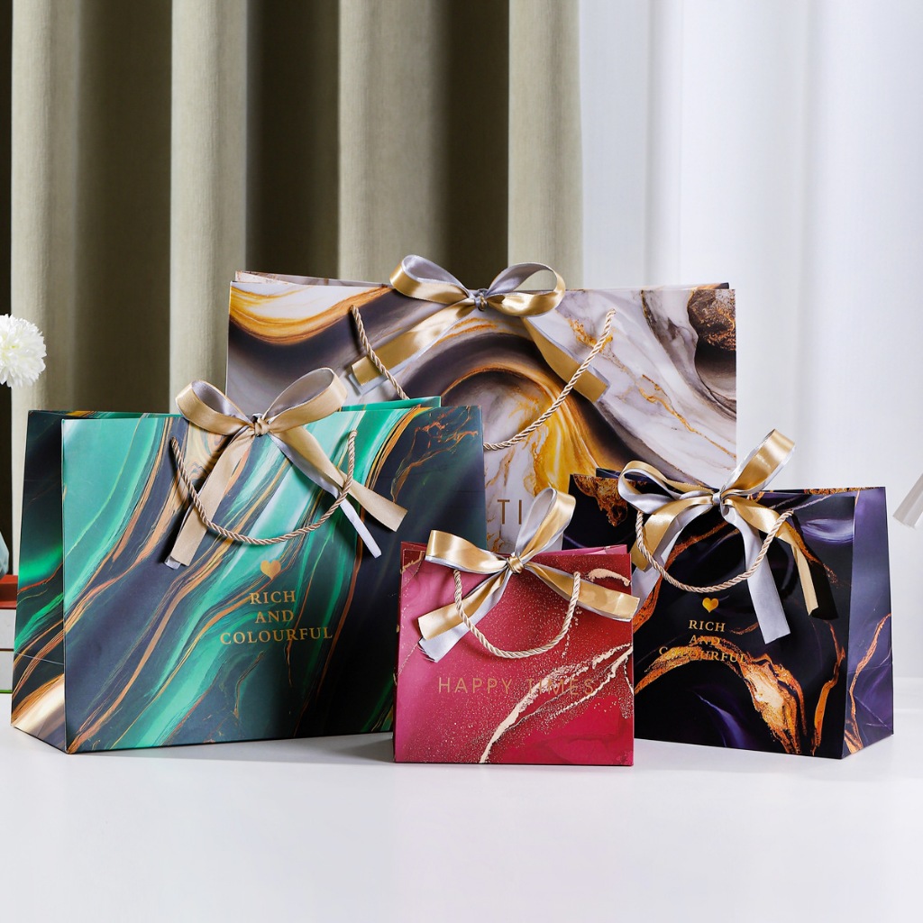 

PAPER BAG MARBLE BLACK GOLD PREMIUM TAS HADIAH KADO HAMPERS MEWAH