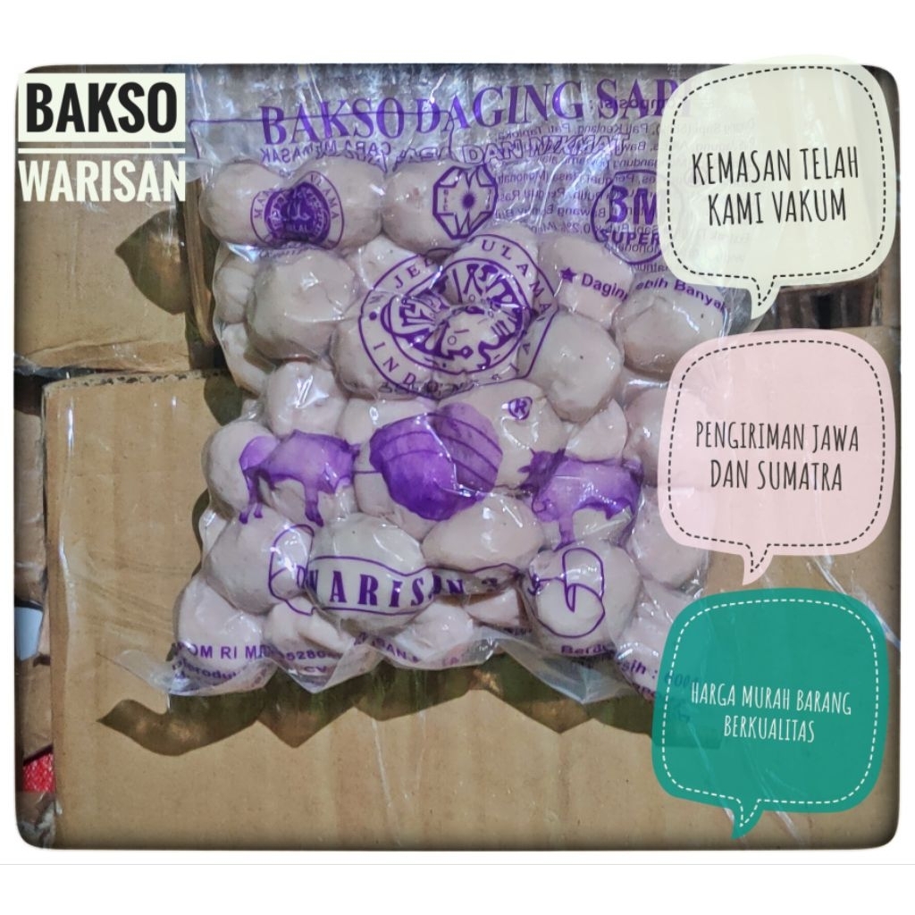 

BAKSO WARISAN ISI 25/50 600Gram