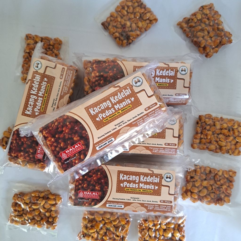 

5 Pack Kacang Kedelai Pedas Manis Camilan Bergizi