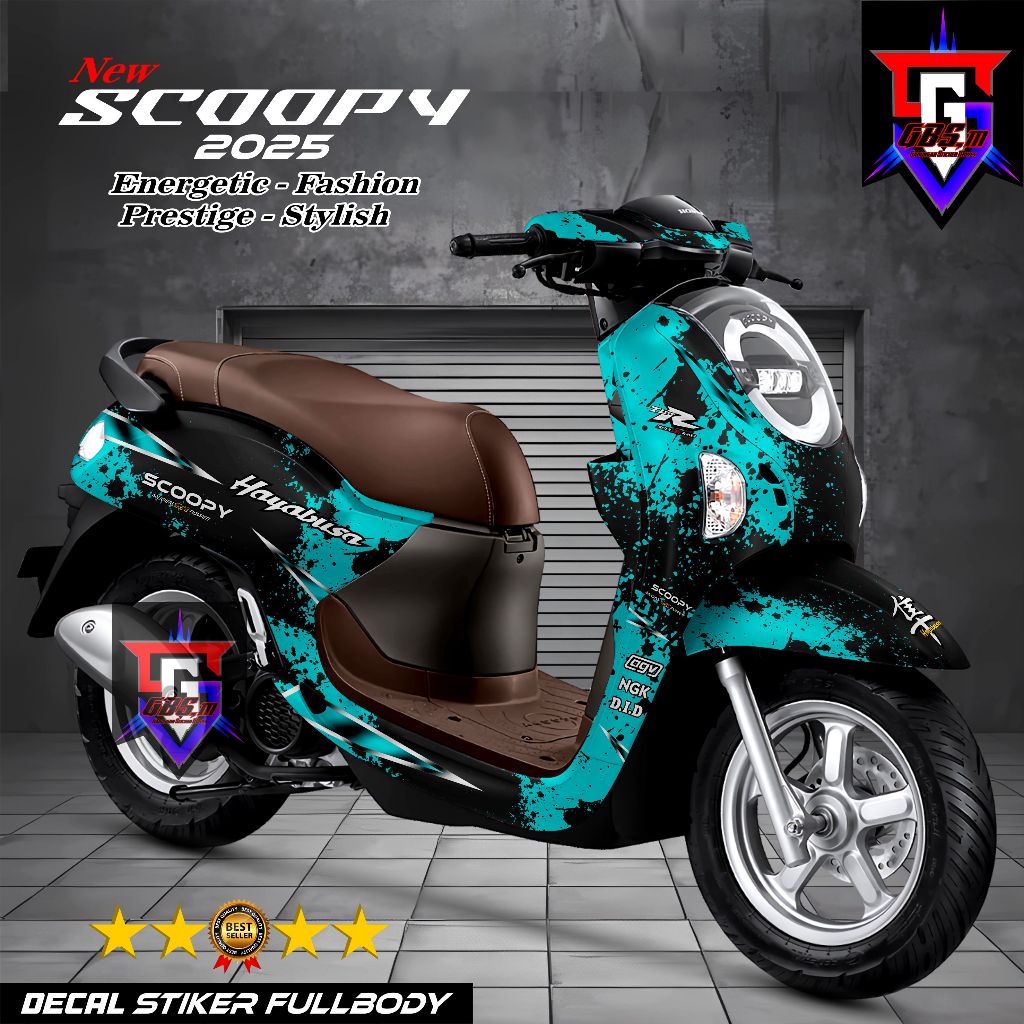 Decal Scoopy 2025 Fullbody Stiker Variasi Hayabusa Modifikasi Sticker Scoopy New 2025 Full Body