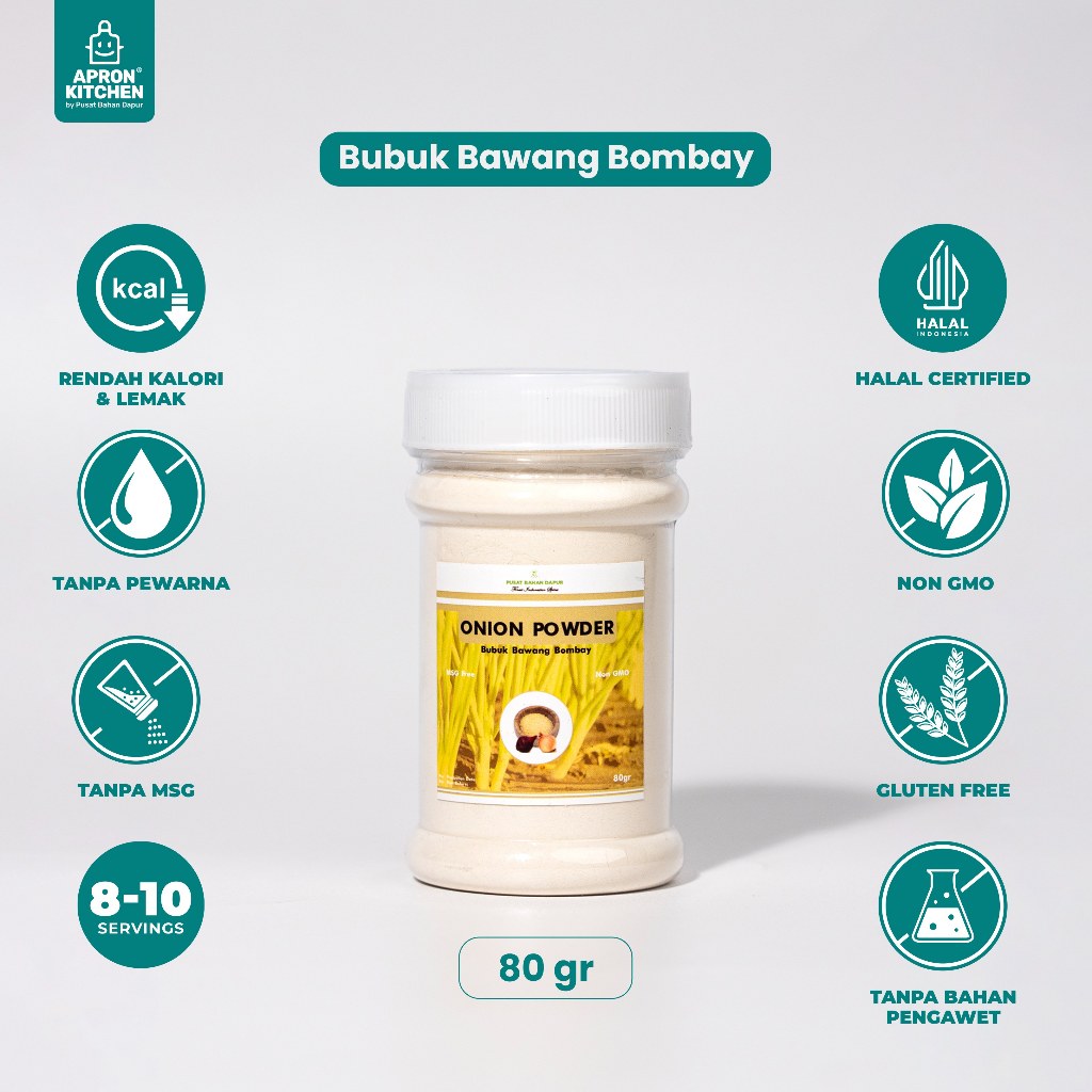

Onion Powder (BubukBawang Bombay halus) kemasan 80gr