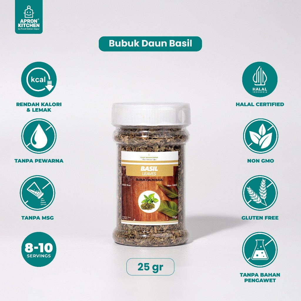 

Apron Kitchen Bumbu Basil Powder (Bubuk Basil kering 25gr)