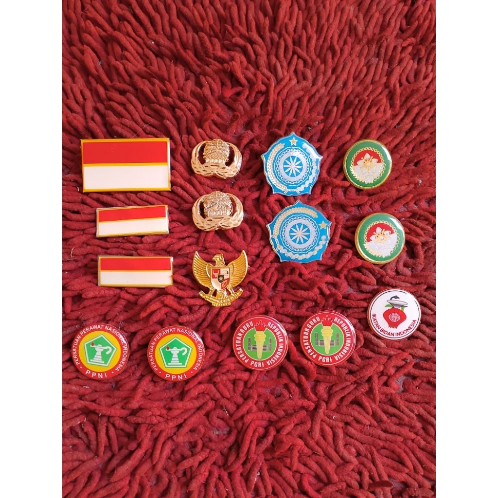 ANEKA MACAM BROS / PIN / LENCANA DOKTER / BIDAN / PERAWAT / GURU / DHARMA WANITA PKK /