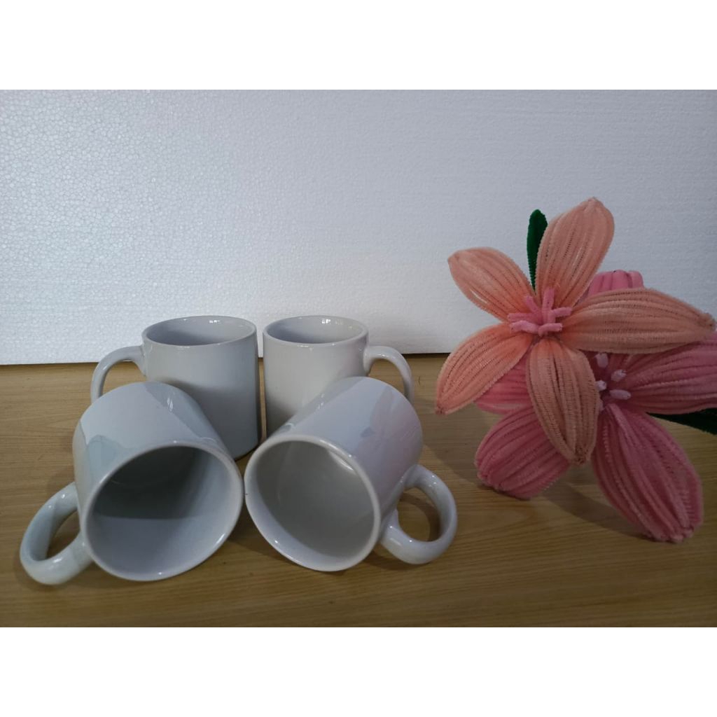 Mug Polos | Mug Keramik - Gelas Mug Keramik Putih Coating Aesthetic