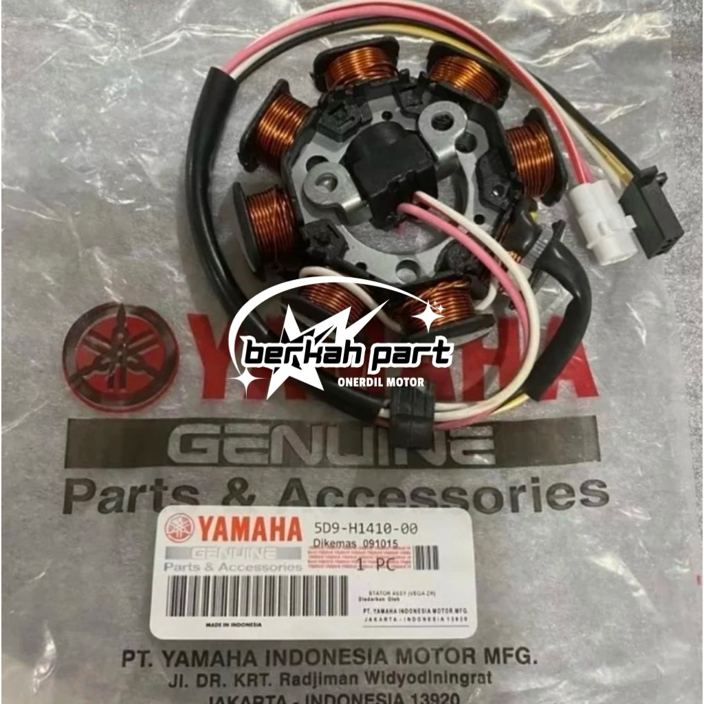 SPUL YAMAHA STATOR ASSY MOTOR VEGA ZR JUPITER Z NEW ROBOT KODE PART (5D9)BERKUALITAS ORIGINAL