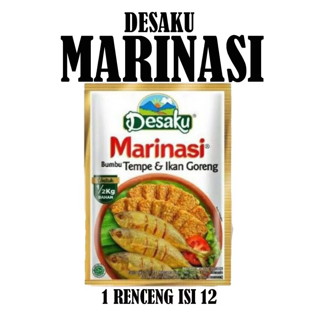 

Desaku Bawang Putih / Cabe Bubuk / Ketumbar / Kunyit / Bawang Putih / Marinasi Bumbu Tempe Ikan Ayam Renceng Isi 12Sachet