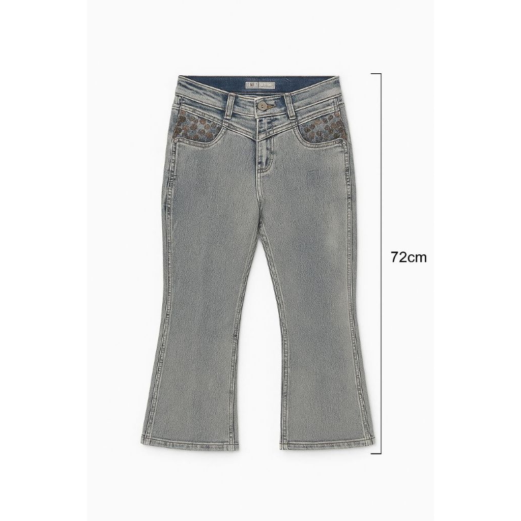 Preloved Jeans Wanita Panjang 7/8 Warna Abu Abu