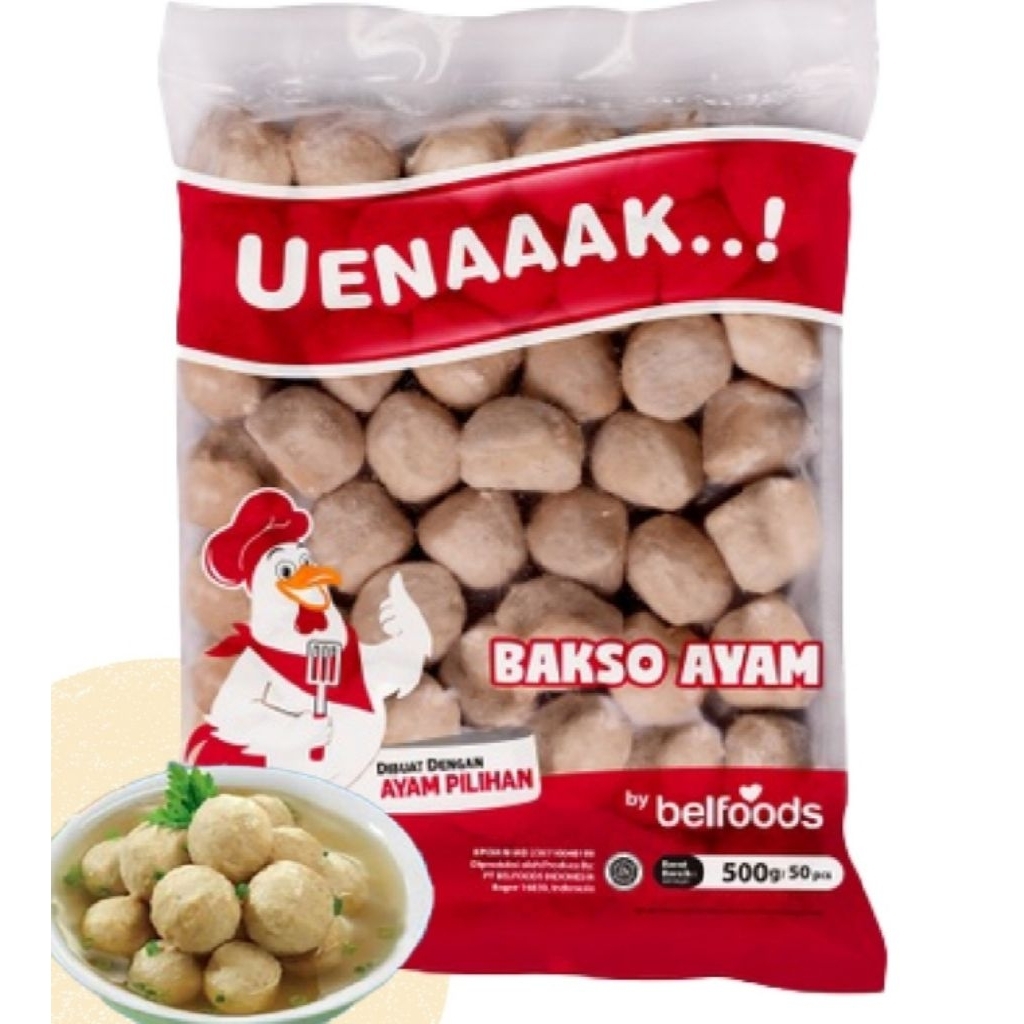 

Bakso Ayam Belfoods Uenak 500gr