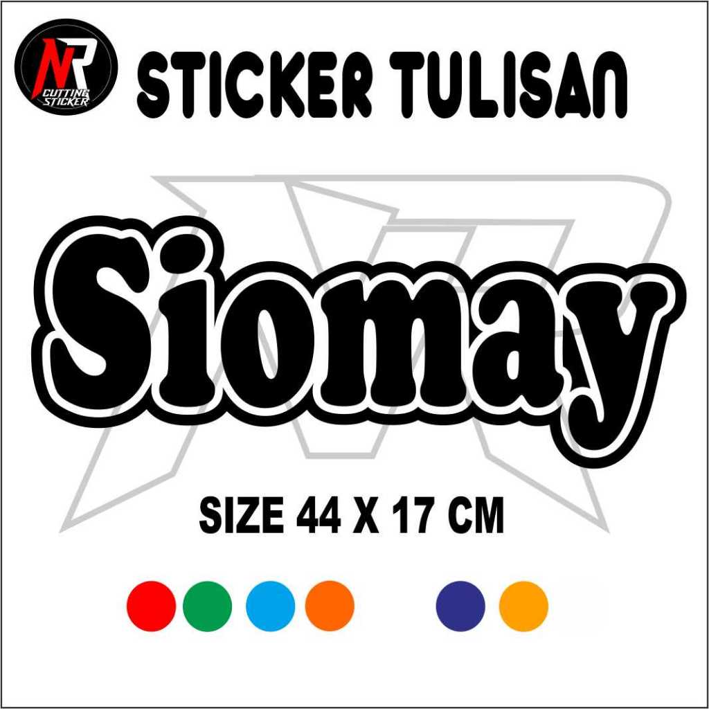

sticker tulisan siomay sticker tempelan untuk nama jualan di gerobak roda