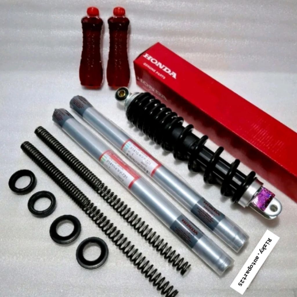 As Shock Depan Olnly Komplit 4 item + Shockbreaker belakang ( KVY / KVB ) Honda Beat Karbu Vario 110