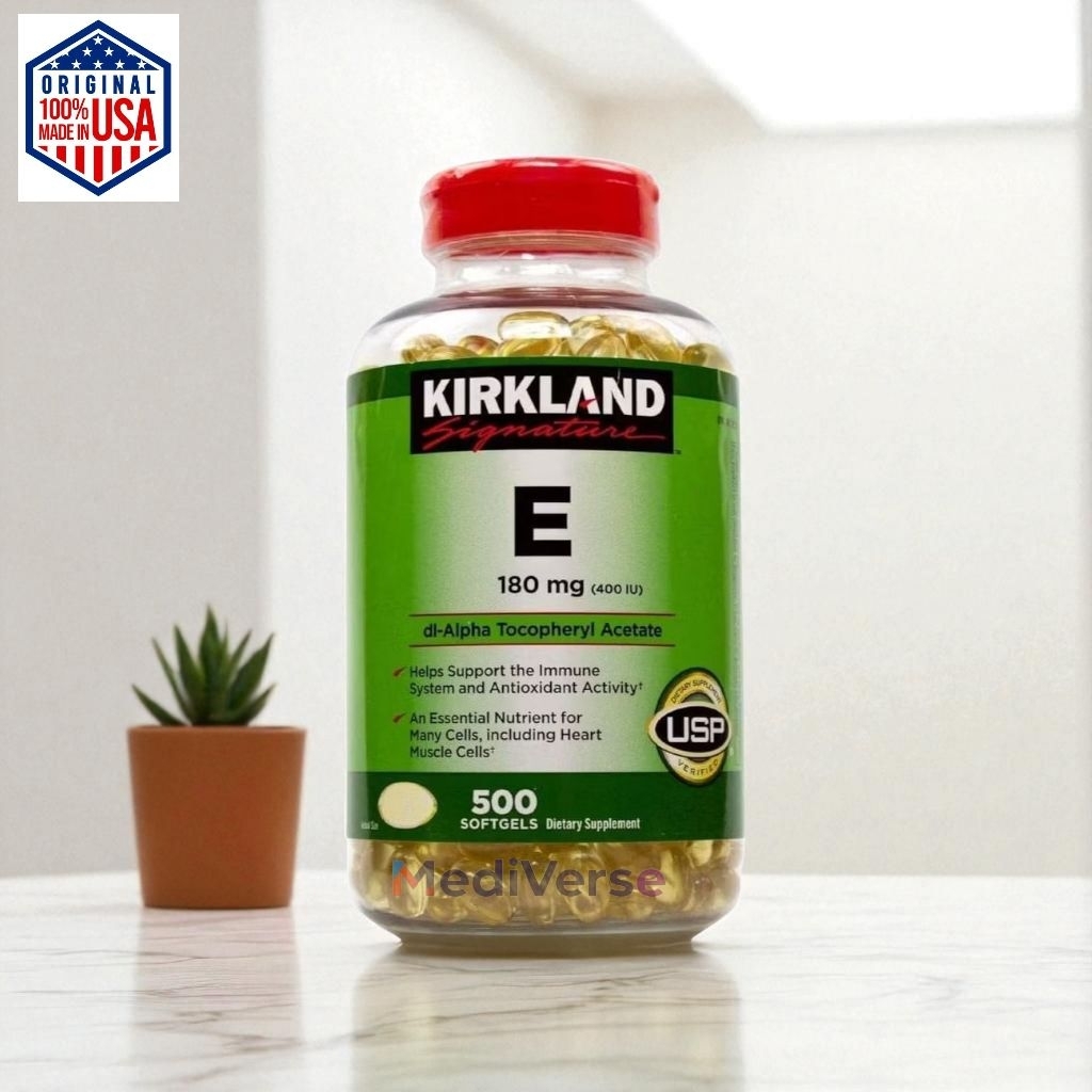 Kirkland Signature Vitamin E 180 mg 400 IU 500 Softgel Vitamin E
