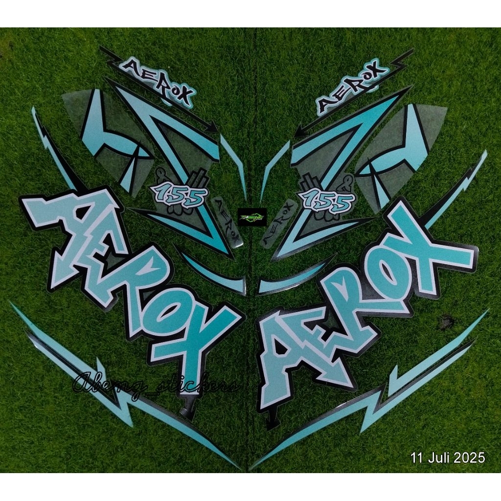 STRIPING TRANSPARAN AEROX NEW 155 NVX CONNECTION CUSTOM GRAFITI