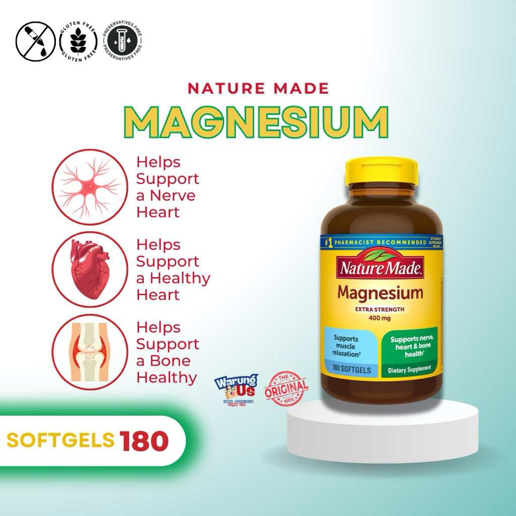 Nature Made Magnesium 400mg (Import USA) 180softgels